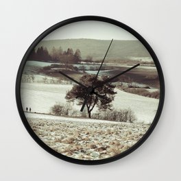 Winter Fields Wall Clock