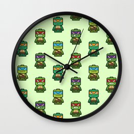 Chibi Ninja Turtles Wall Clock