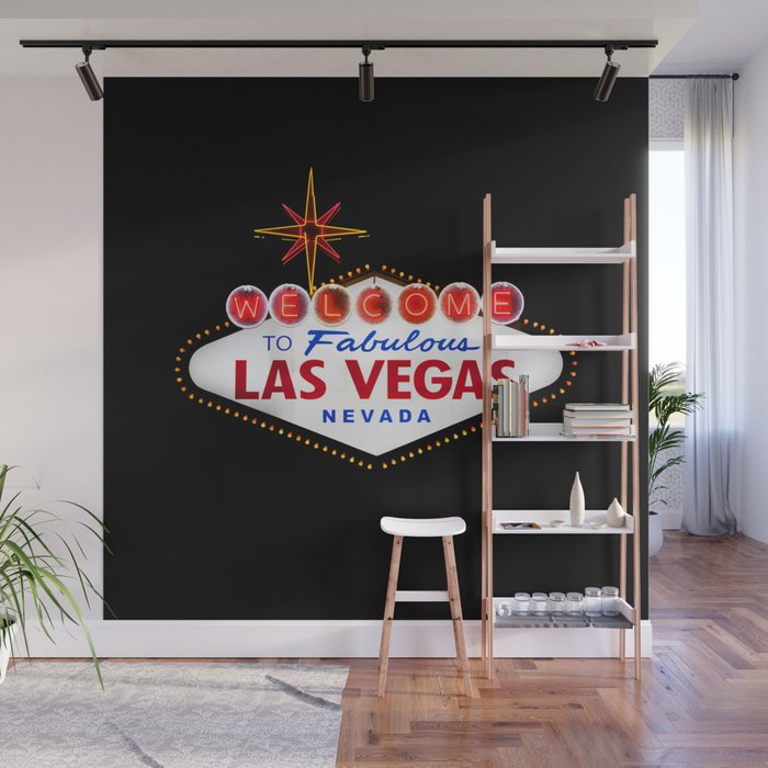 Wall Mural Famous Welcome to Las Vegas sign with vintage texture 
