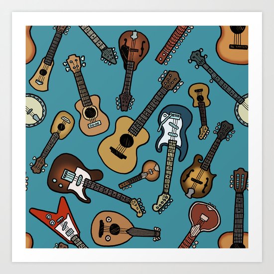 Guitars Art Print