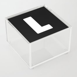 L (White & Black Letter) Acrylic Box