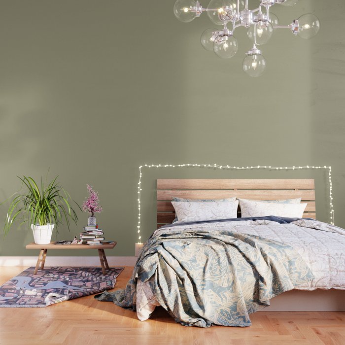 Medium Sage Green Solid Color Pairs Valspar America Dusty Olive 6005-4A  Wallpaper by Simply_Solid_Colors_ Now_Over_4000_Essen