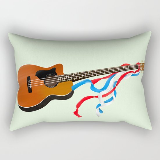 Acoustic Bass Rectangular Pillow