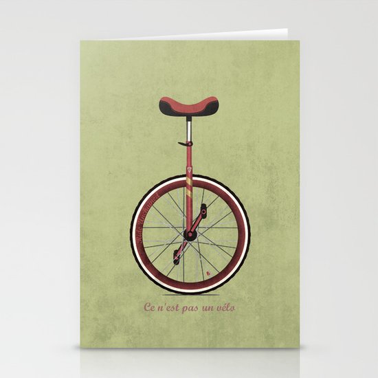 Unicycle Stationery Cards