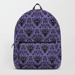 Purple Halloween Owl Pattern Backpack