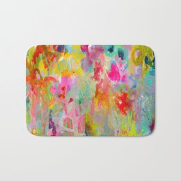 Hot Mess Bath Mat | Watery, Explosion, Colorexplosion, Boldcolors, Scribbly, Acrylic, Rainbow, Brightcolors, Flow, Painting 
