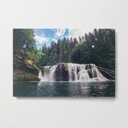 Lower Lewis River Falls Metal Print | Long Exposure, Waterfall, Digital, Forest, Nature, Adventure, Pnw, Explore, Washington, Color 