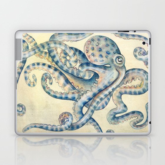 Blue Octopus Laptop & iPad Skin