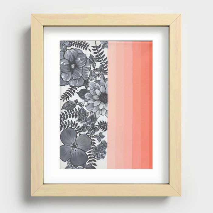 Floral Sorbet Recessed Framed Print