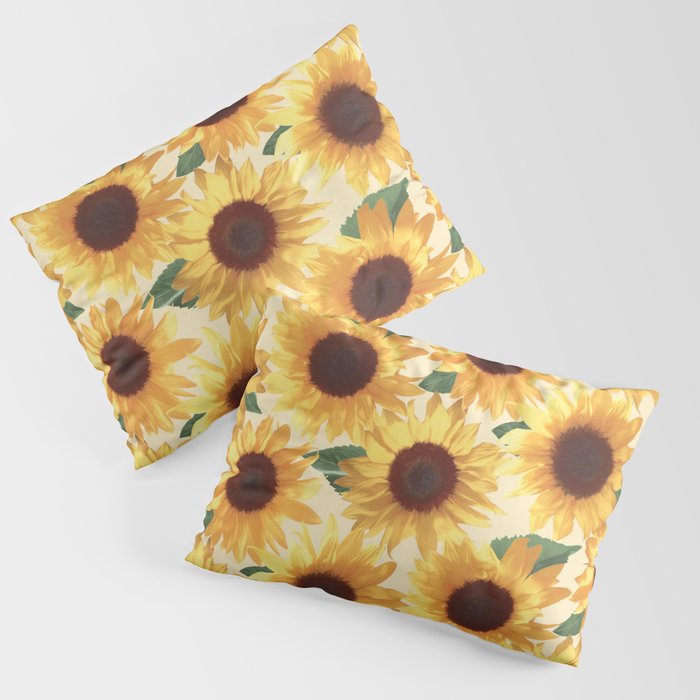 Happy Yellow Sunflowers Pillow Sham