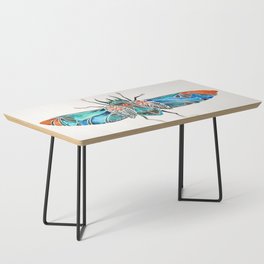 Ornamental Scarab – Turquoise & Coral Coffee Table
