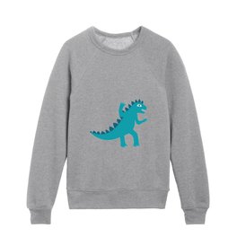 Midcentury Space Adventure with Monsters Kids Crewneck