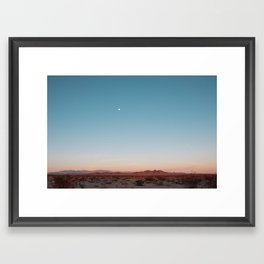 Desert Sky with Harvest Moon Framed Art Print