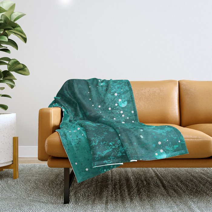 Emerald Glitter Background Throw Blanket