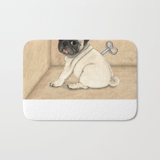 Toy dog; Pug Bath Mat