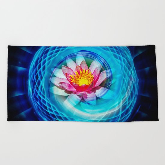 Wellness Water Lily Beach Towel