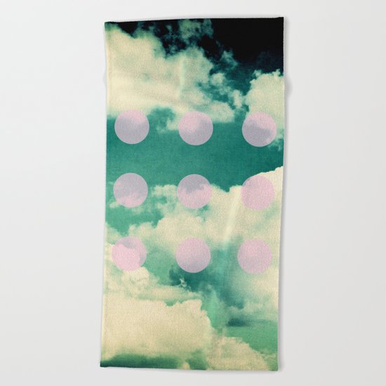 Clouds + Dots Beach Towel