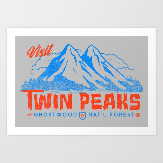 Visit Twin Peaks (orange) Art Print