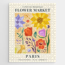 Vintage Flower Market Paris Art Galerie Jigsaw Puzzle