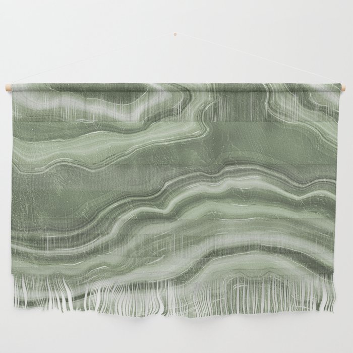 Sage Green Marble Texture Abstract Modern Pattern  Wall Hanging