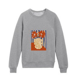 Holiday Stripe flower vase Kids Crewneck