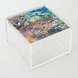 Abstract Flowing Water Photo Manipulation Acrylic Box