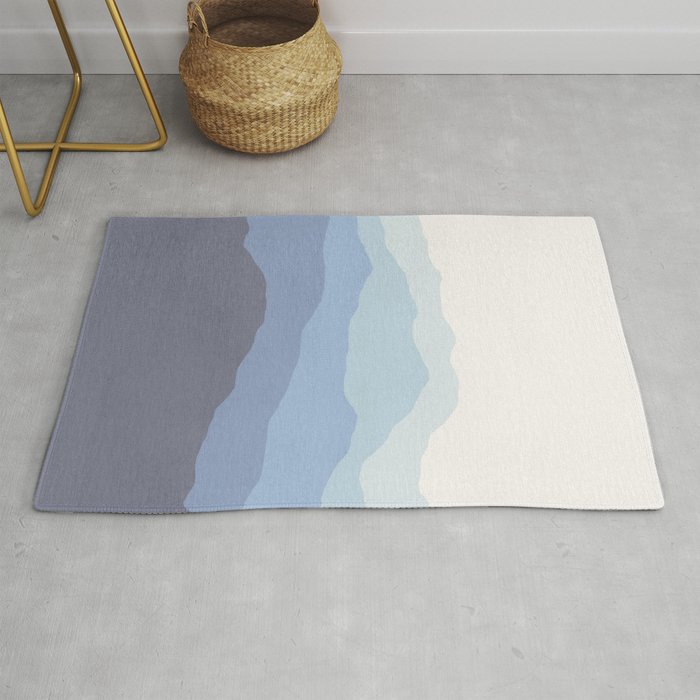Abstract Blue Landscape Scandinavian Modern Art Art Minimal