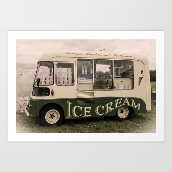 Scream For Vintage Ice Cream Art Print