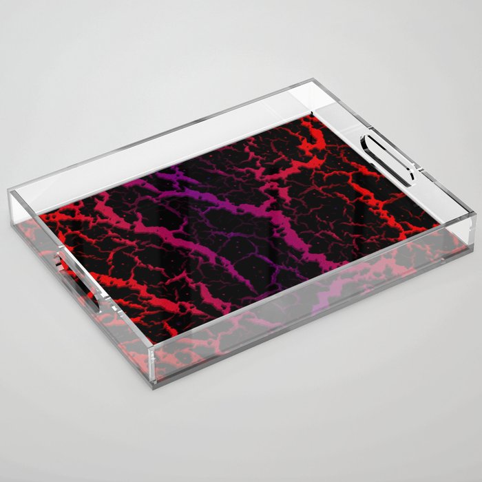 Cracked Space Lava - Red/Purple Acrylic Tray