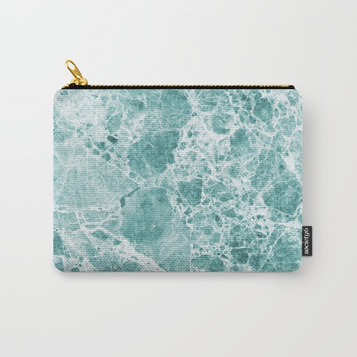 Tropical Sea Green Marble Carry-All Pouch