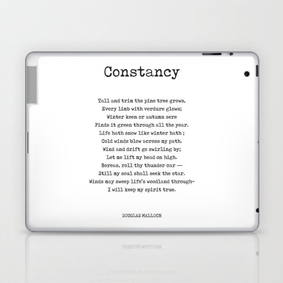 Constancy - Douglas Malloch Poem - Literature - Typewriter Print 2 Laptop & iPad Skin