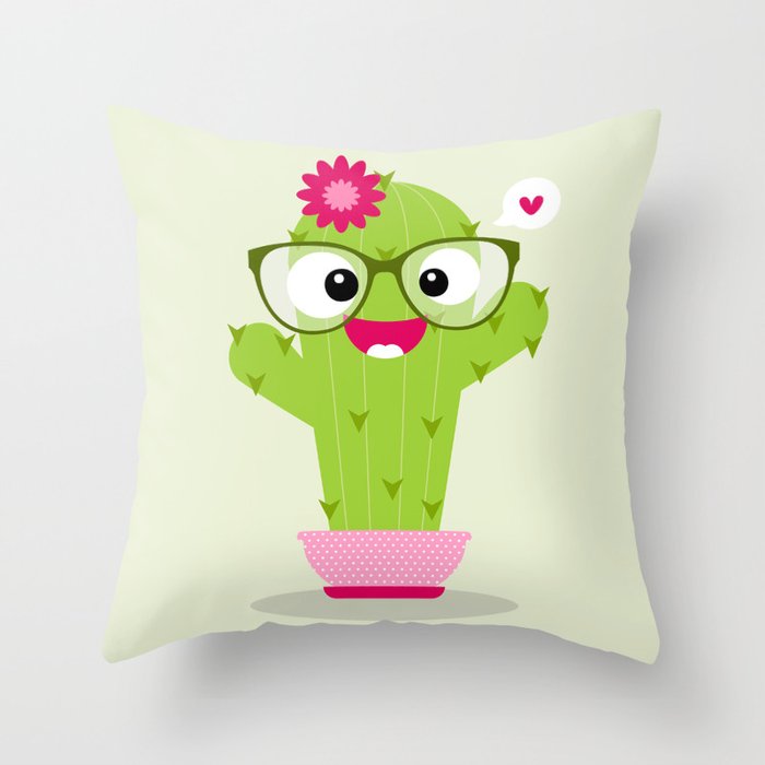 cactus Throw Pillow by Mariette Society6