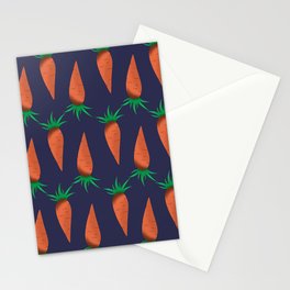 Carrots on dark blue background  Stationery Card