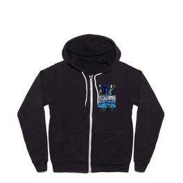 Night Dog Cruise Zip Hoodie