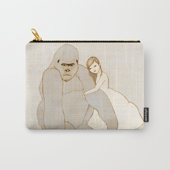 Gorilla and Girl Carry-All Pouch