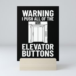 Elevator Buttons Mechanic Technician Door Lift Mini Art Print