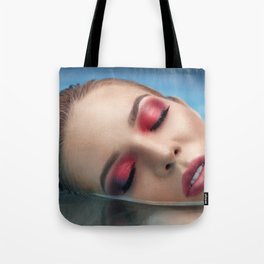 Do Androids Dream of Electric Sheep; female dreaming in water portrait color photograph - photography - photographs Tote Bag