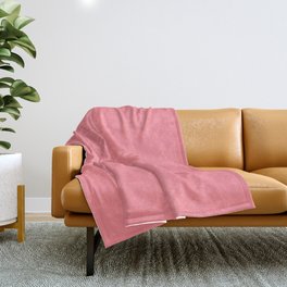 SALMON ROSE pastel solid color  Throw Blanket