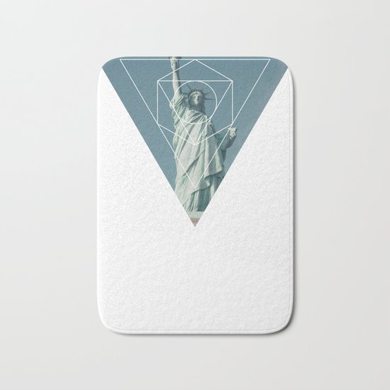 Statue of Liberty - Geometric Photography Bath Mat