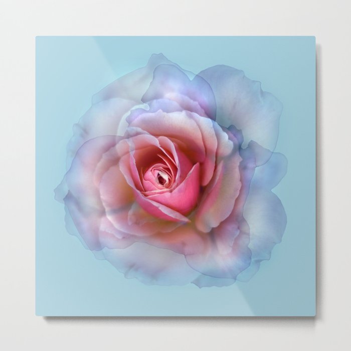 bed of roses: robin's egg blue ghost Metal Print