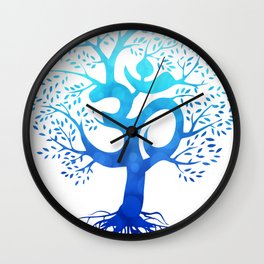 Tree of Life, Om Symbol  Wall Clock