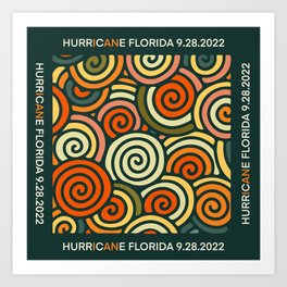 Hurricane Ian Swirls Art Print