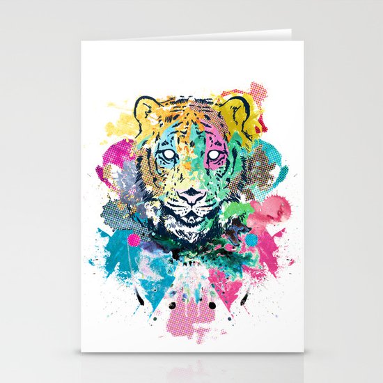 Tiger Splash Stationery Cards