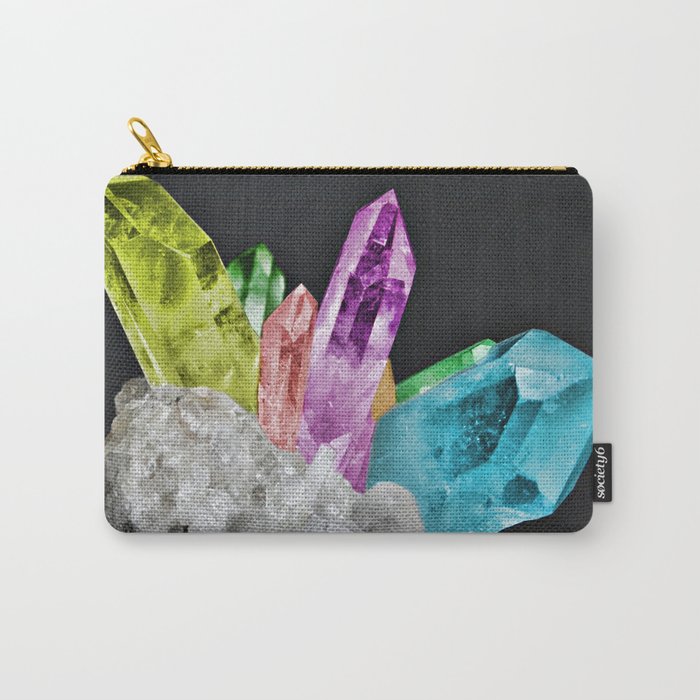 Chakra Rock Crystal - Geode Series Carry-All Pouch