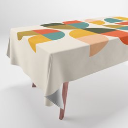 Mid Century Modern Geometric Flower 85 Tablecloth