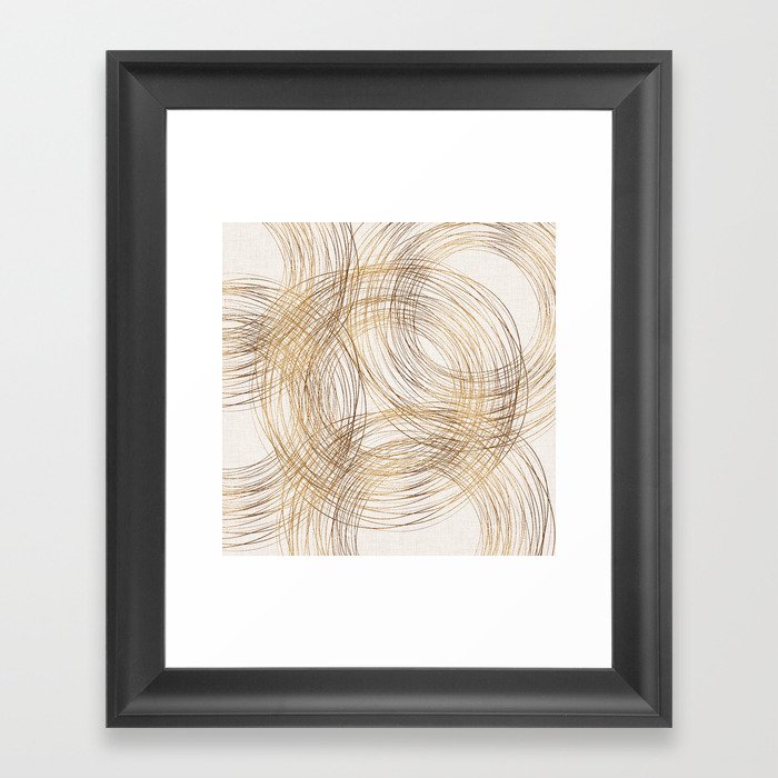 Metallic Circle Pattern Framed Art Print