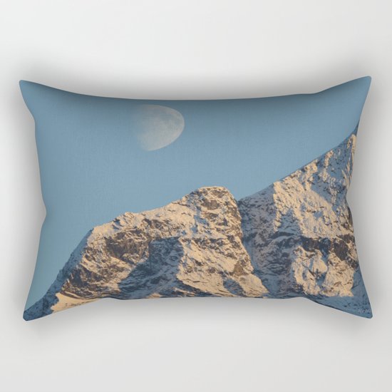 Moon Over Pioneer Peak - II Rectangular Pillow