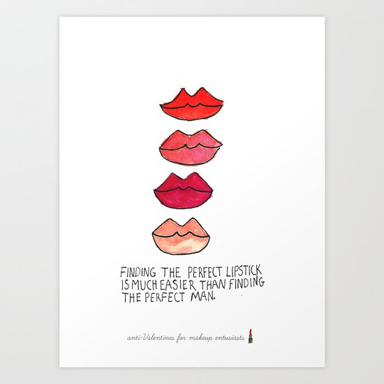Lipstick >Men Art Print