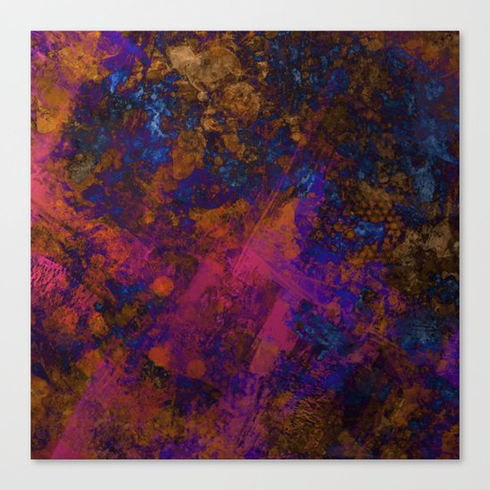 Day Dreaming - Abstract, metallic, textured, paint splatter style artwork Canvas Print