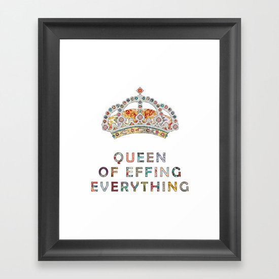 her daily motivation Framed Art Print